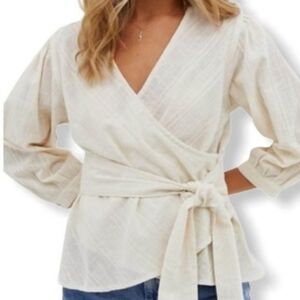 RD + Koko Faux Wrap Textured Top